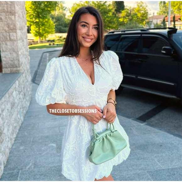 RARE!!! ZARA Blogger Fave Balloon Hem Mini Dress NWT 🤍 - Picture 9 of 16